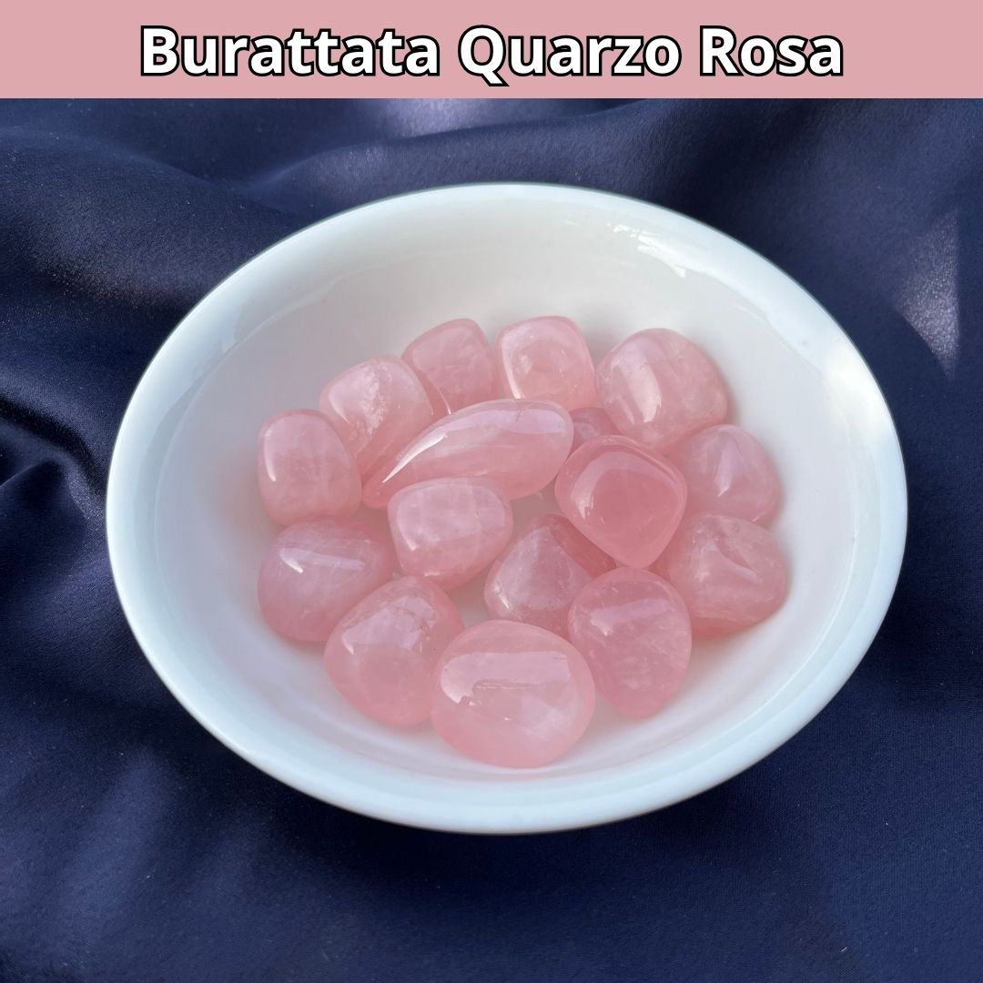 2 pietre burattato Quarzo Rosa - Zen Home
