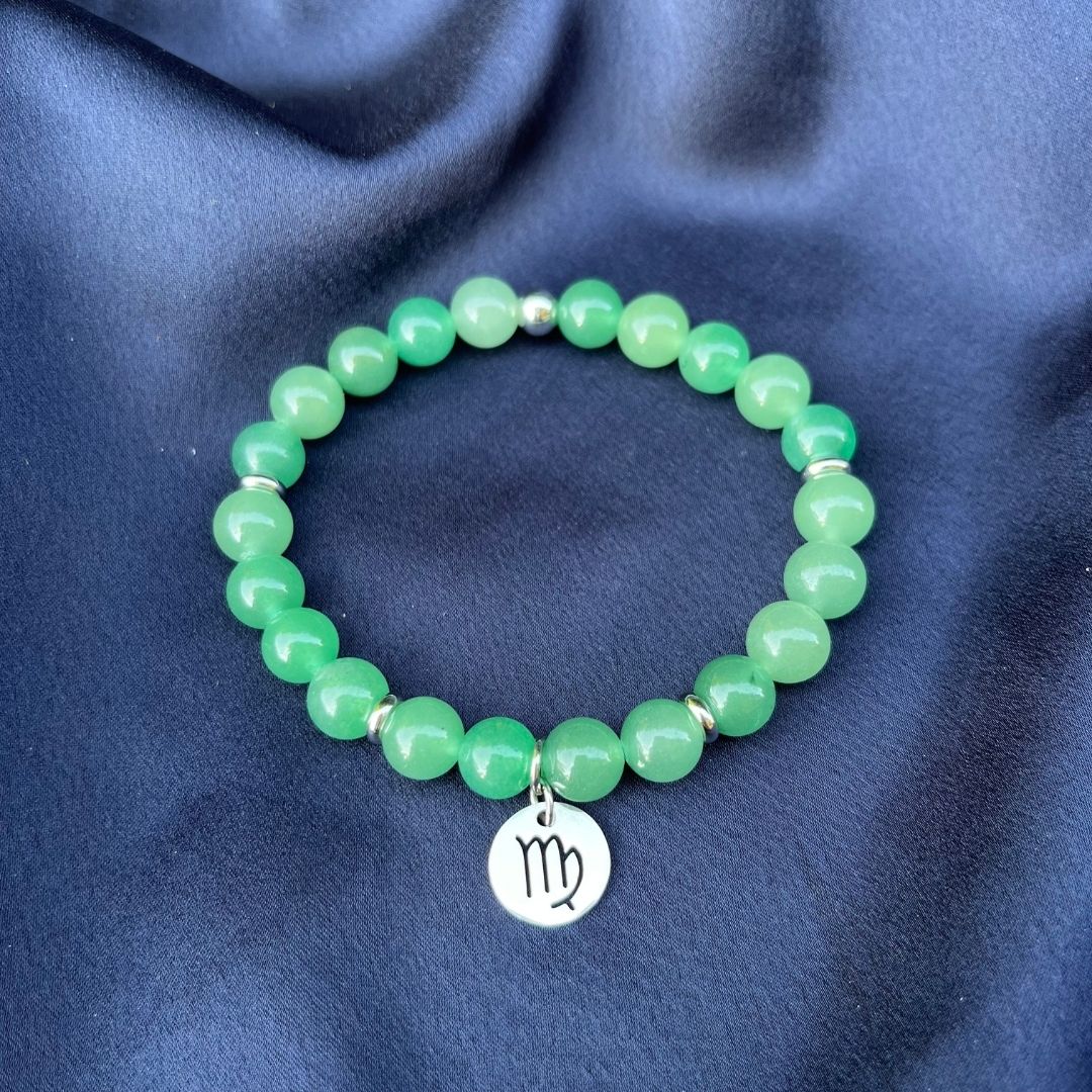 Bracciale elastico Avventurina e Segno Zodiacale - Zen Home