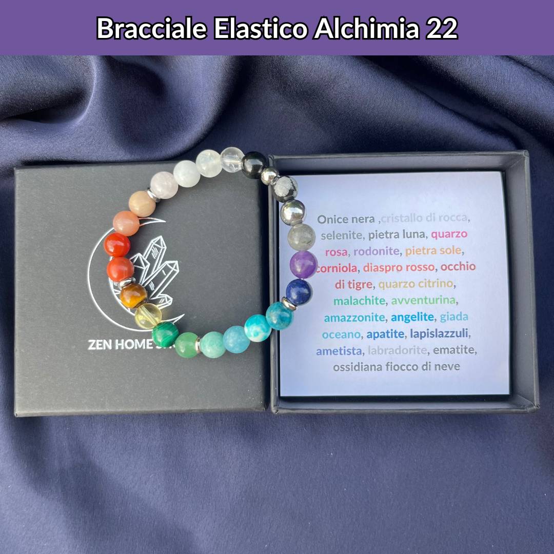 Bracciale elastico con pietra naturale Alchimia 22 - Zen Home