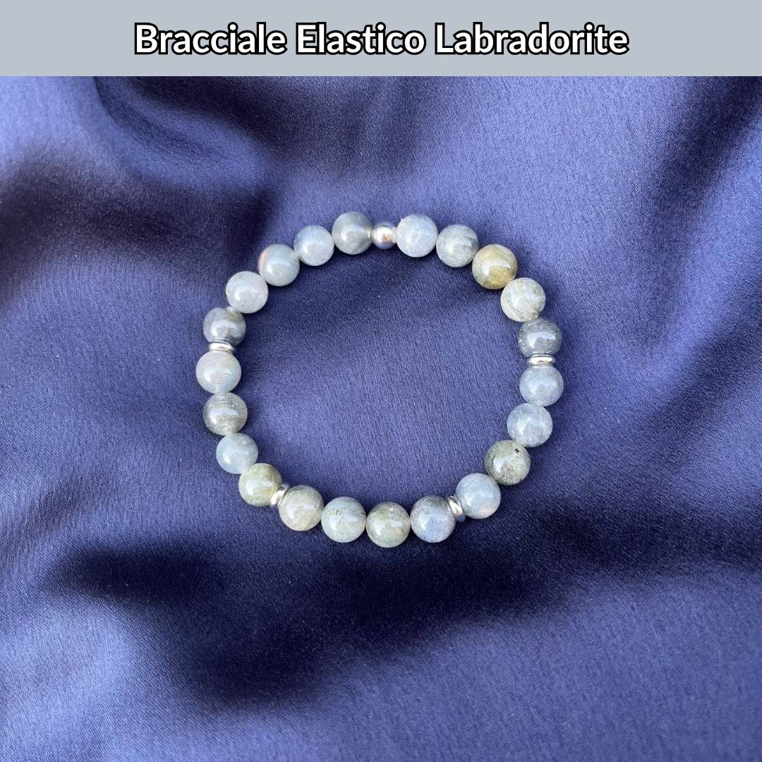 Bracciale elastico con pietra naturale Labradorite - Zen Home