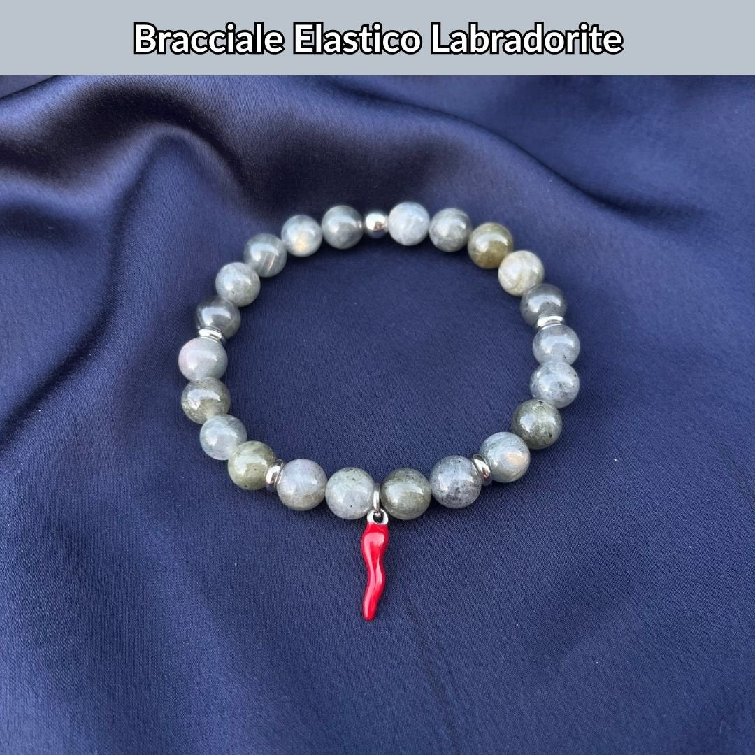 Bracciale elastico con pietra naturale Labradorite - Zen Home