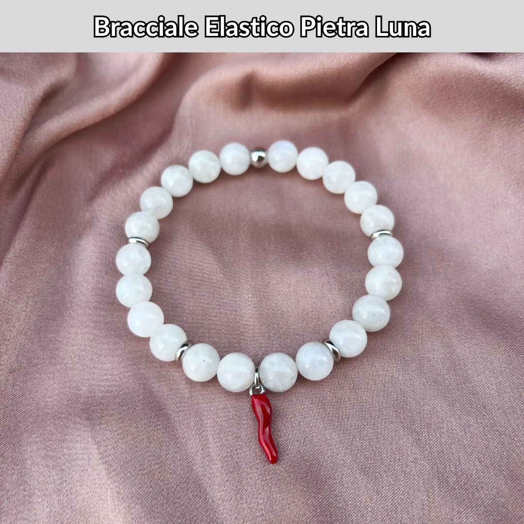 Bracciale elastico con pietra naturale Pietra Luna - Zen Home