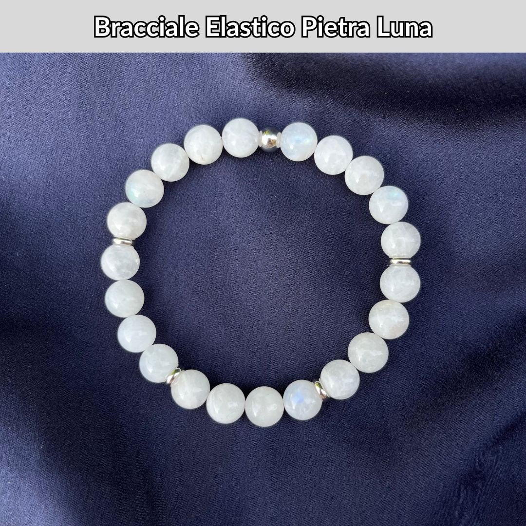 Bracciale elastico con pietra naturale Pietra Luna - Zen Home