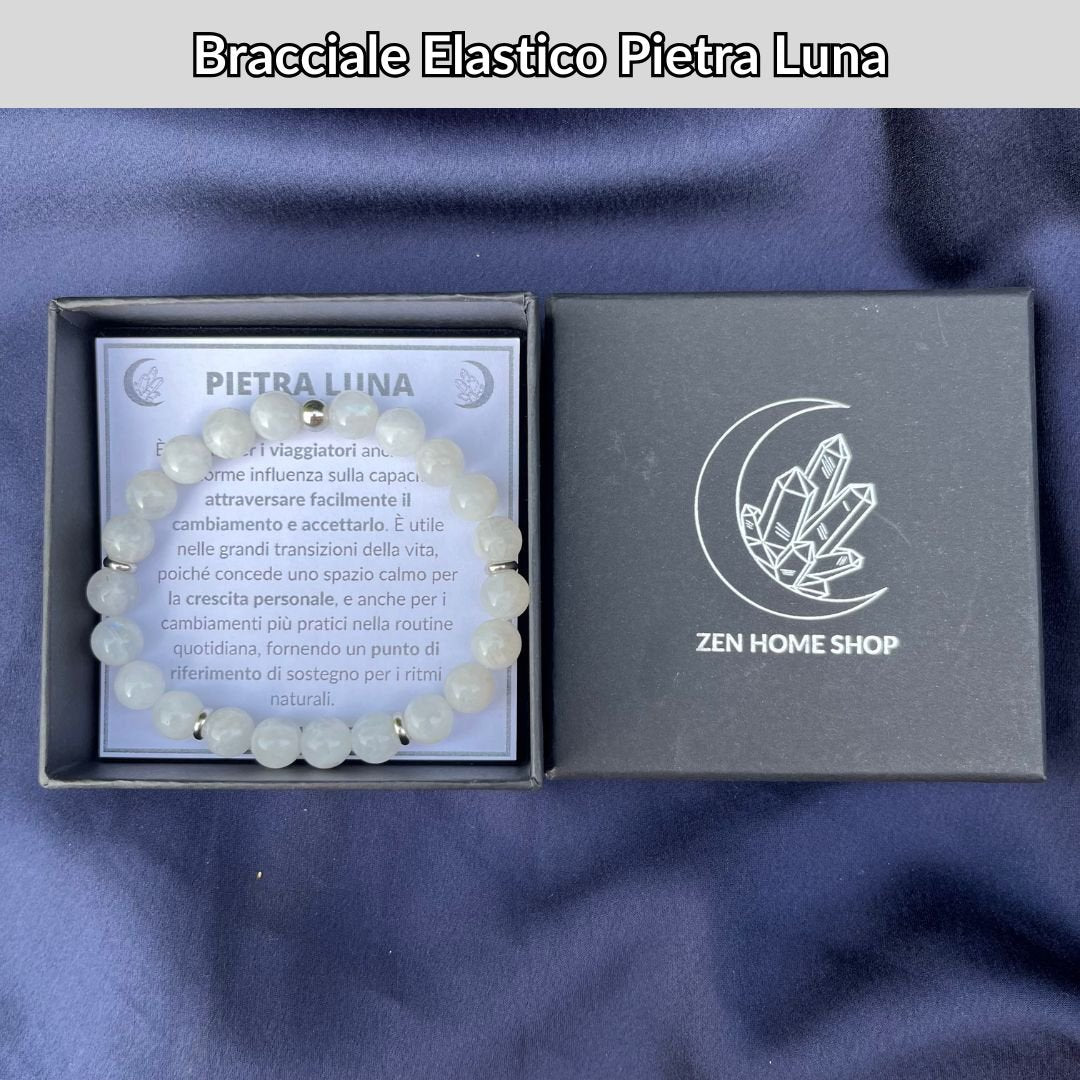 Bracciale elastico con pietra naturale Pietra Luna - Zen Home