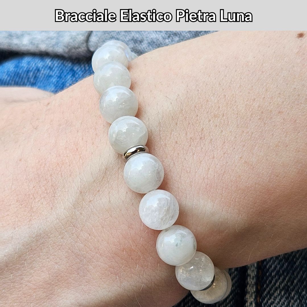 Bracciale elastico con pietra naturale Pietra Luna - Zen Home