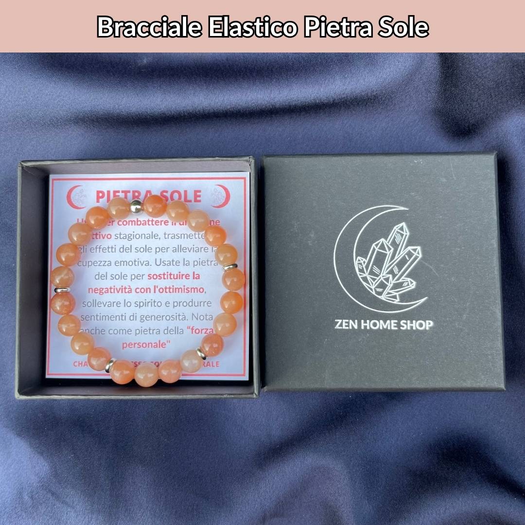 Bracciale elastico con pietra naturale Pietra Sole - Zen Home