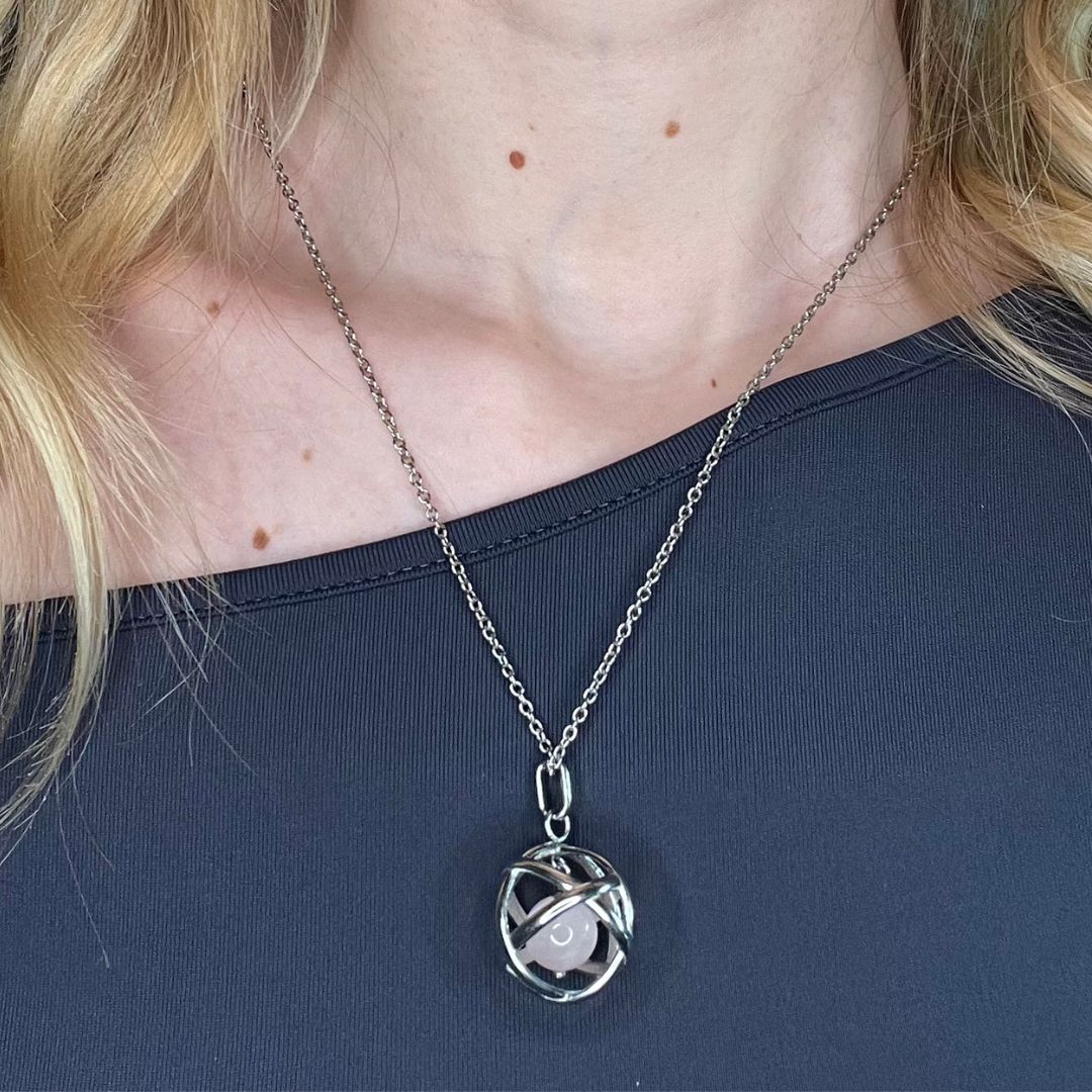 Collana ciondolo Genesa Quarzo Rosa - Zen Home