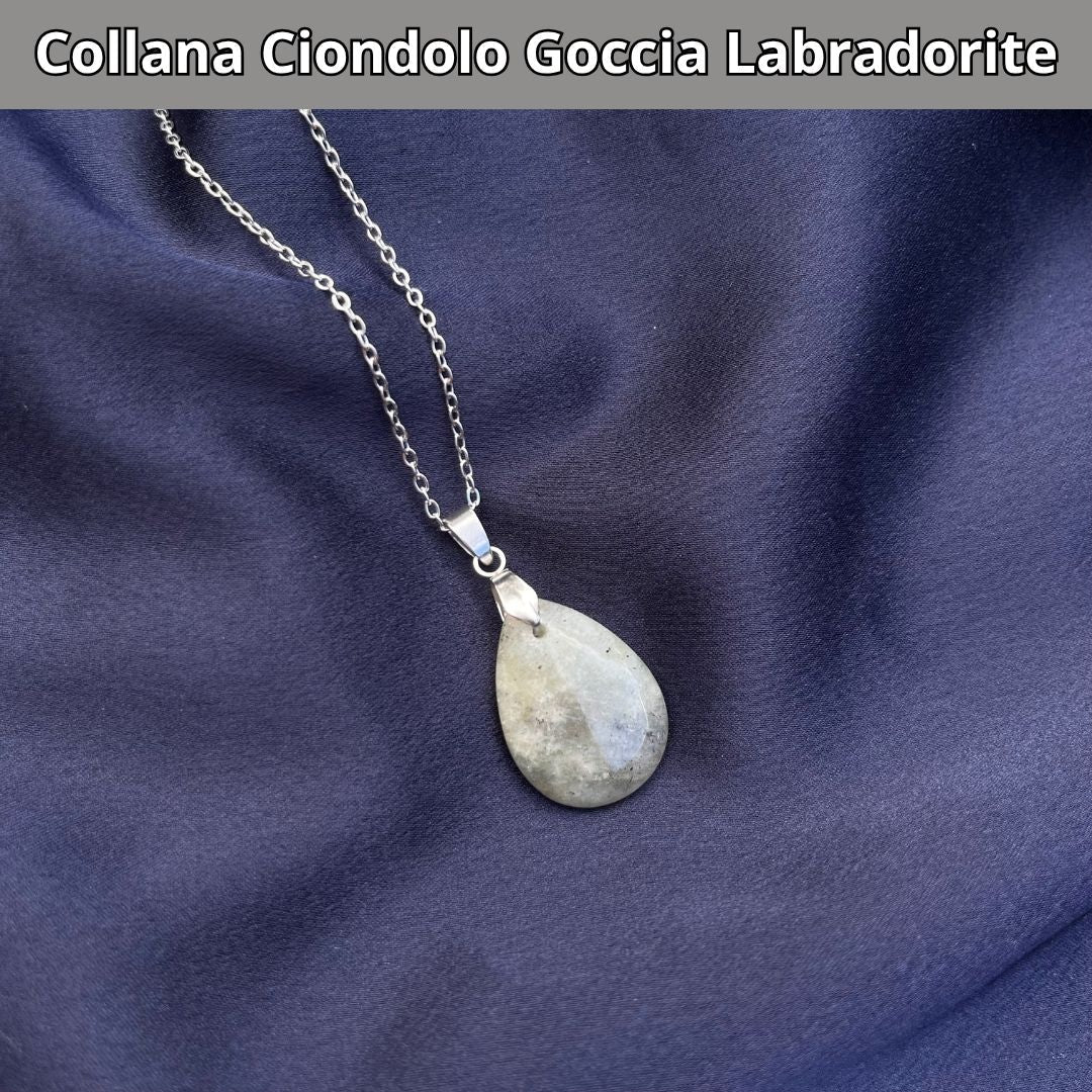 Collana regolabile ciondolo goccia Labradorite - Zen Home