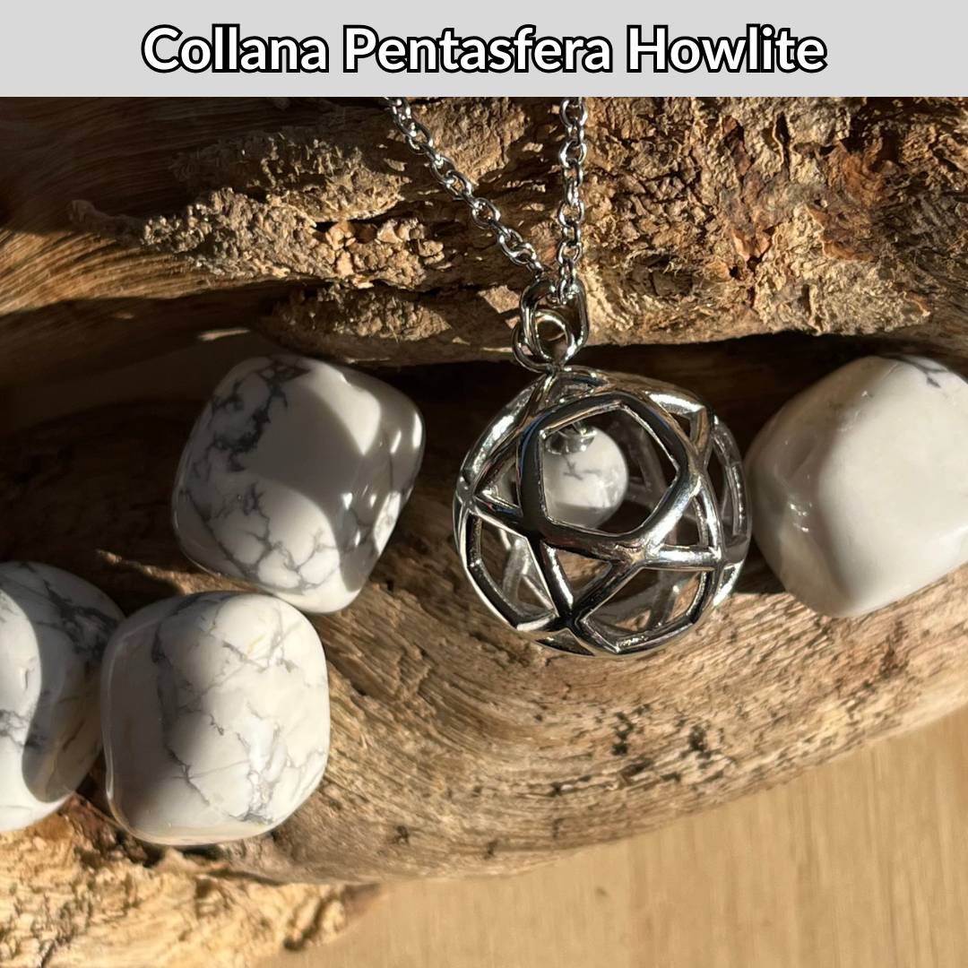Collana regolabile Pentasfera Howlite - Zen Home