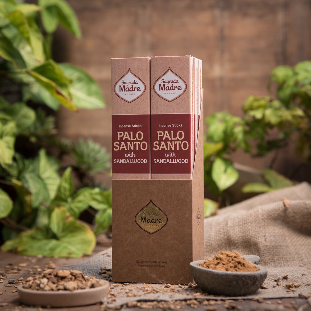 Sagrada Madre - Bastoncini di incenso Palo Santo e Sandalo, 8 pz - Zen Home