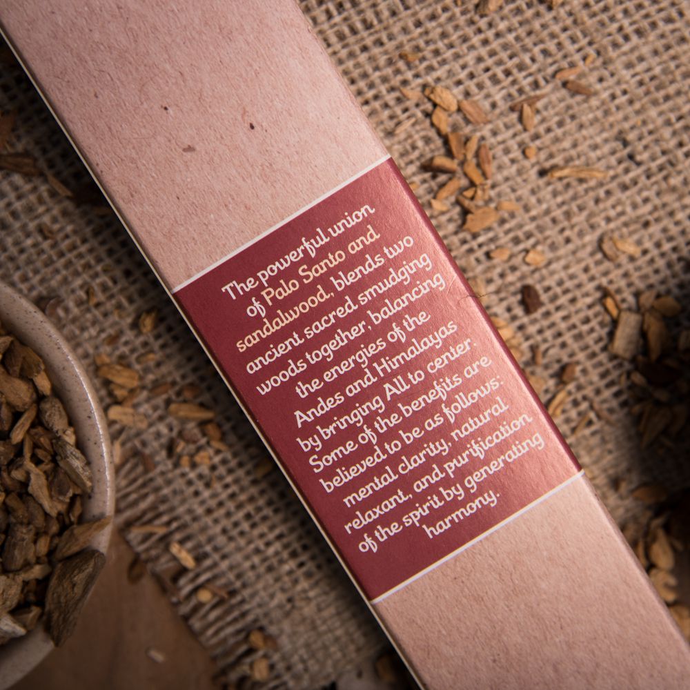 Sagrada Madre - Bastoncini di incenso Palo Santo e Sandalo, 8 pz - Zen Home