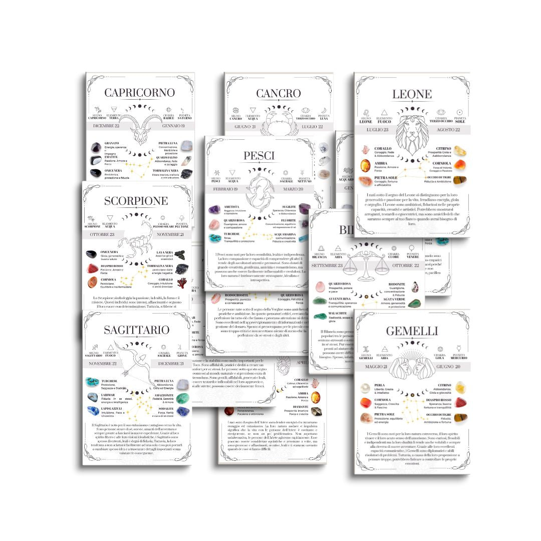 12 slide PDF guida ai segni zodiacali - Zen Home