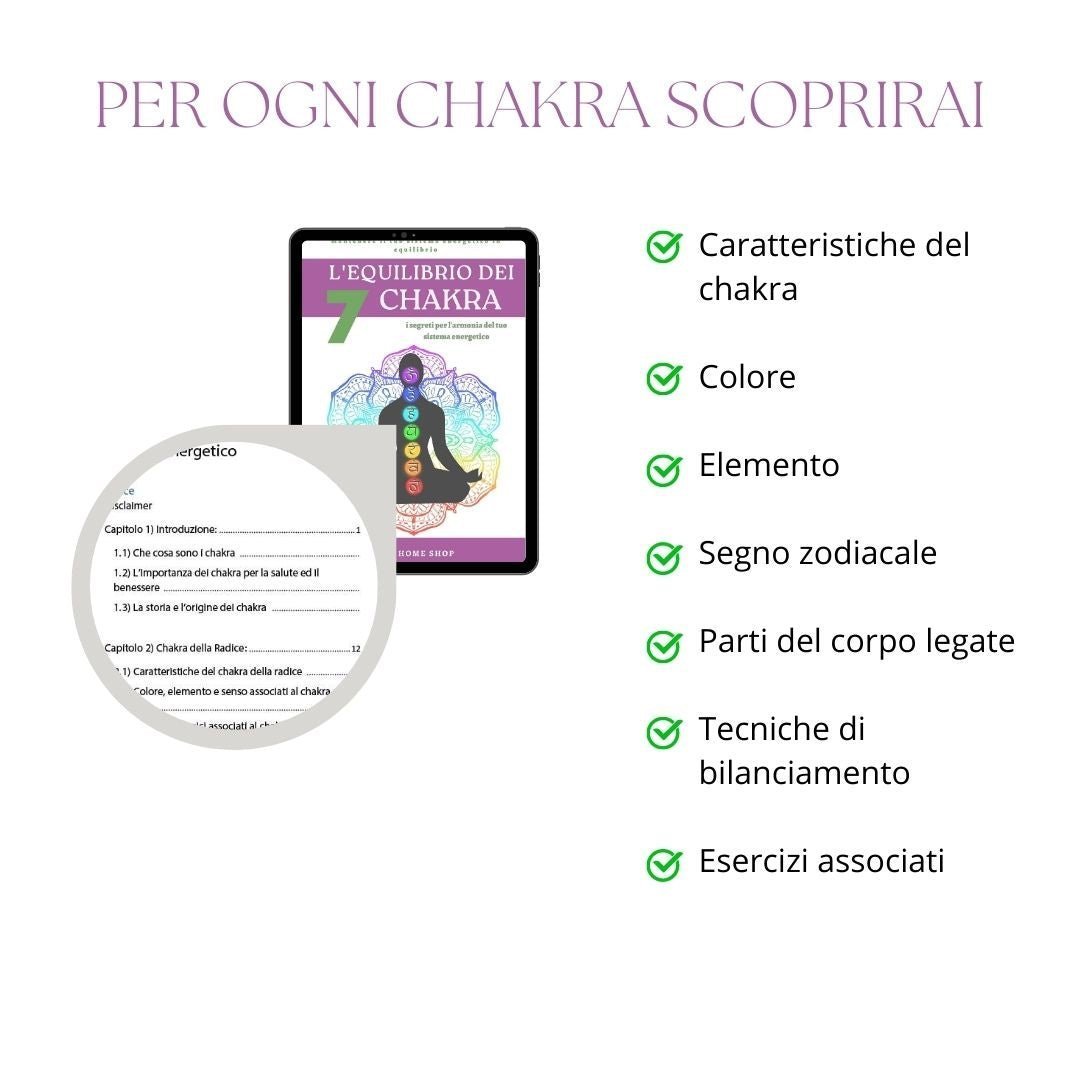Ebook L'Equilibrio dei 7 Chakra + Slide dei 7 Chakra - Zen Home
