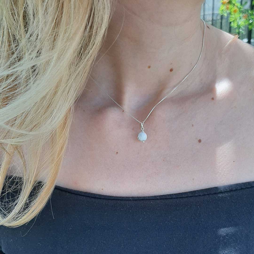 HOWLITE - Collana in Argento 925 - Zen Home