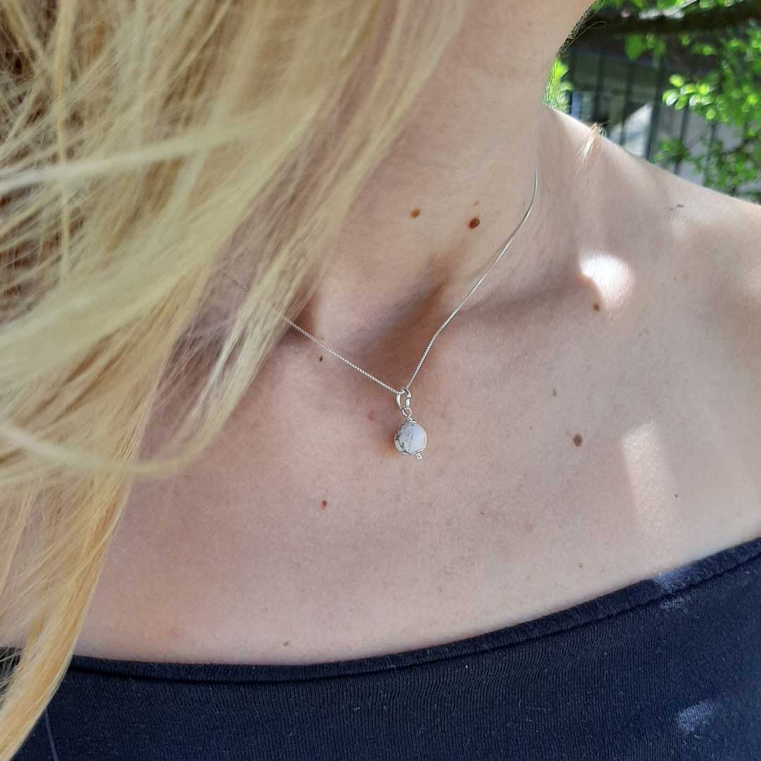 HOWLITE - Collana in Argento 925 - Zen Home