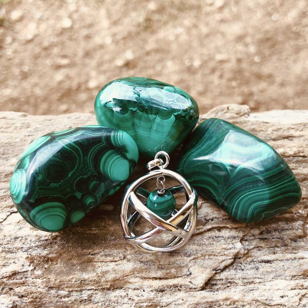 Ciondolo Genesa Malachite - Chakra del Cuore