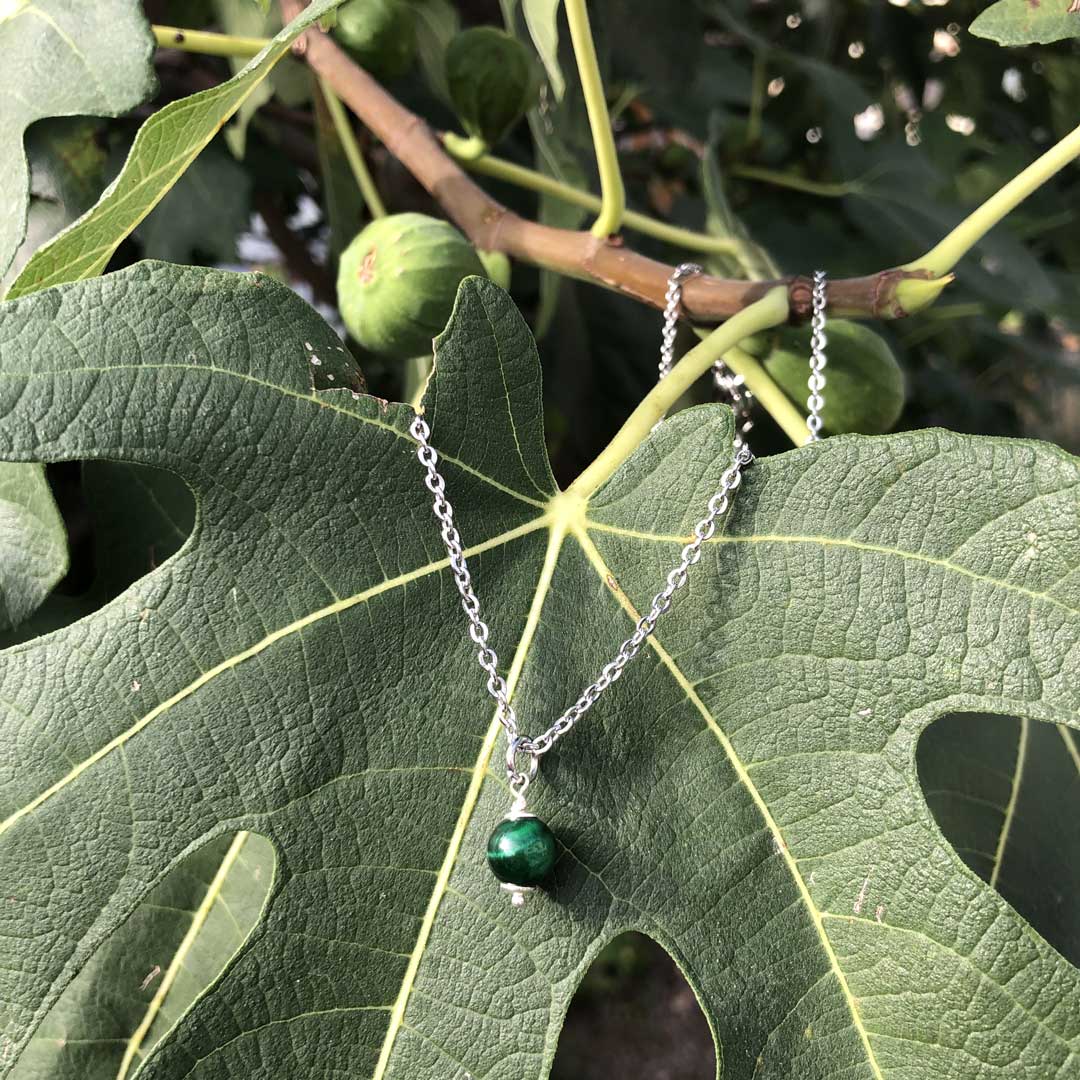 OCCHIO DI TIGRE VERDE - Collana regolabile in acciaio inossidabile free nickel - Zen Home