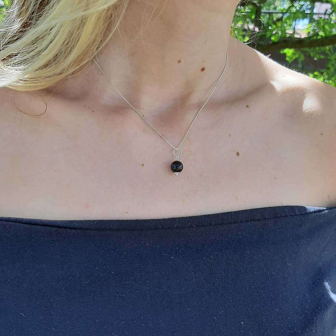 ONICE NERA - Collana in Argento 925 - Zen Home