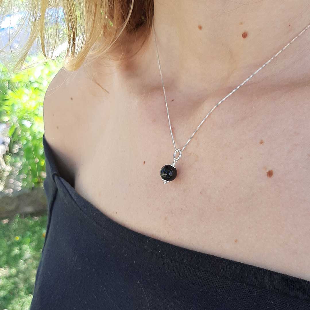 ONICE NERA - Collana in Argento 925 - Zen Home