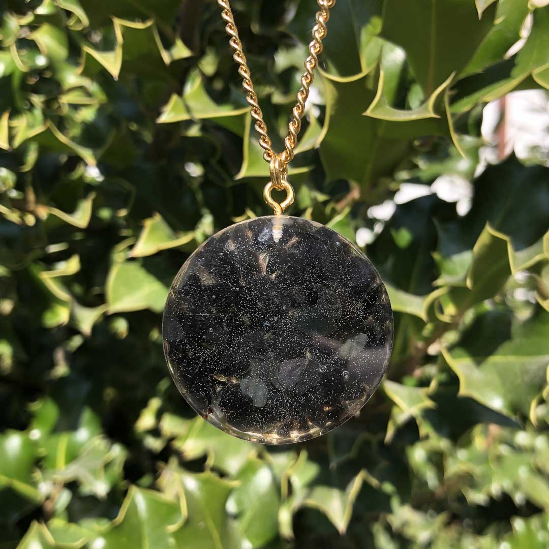 Orgonite con pietra naturale onice nera e albero della vita - Zen Home