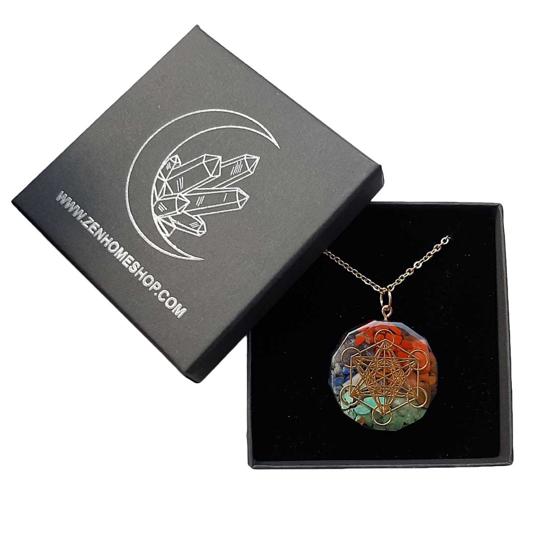 Orgonite metatron con pietre dei 7 chakra - Zen Home
