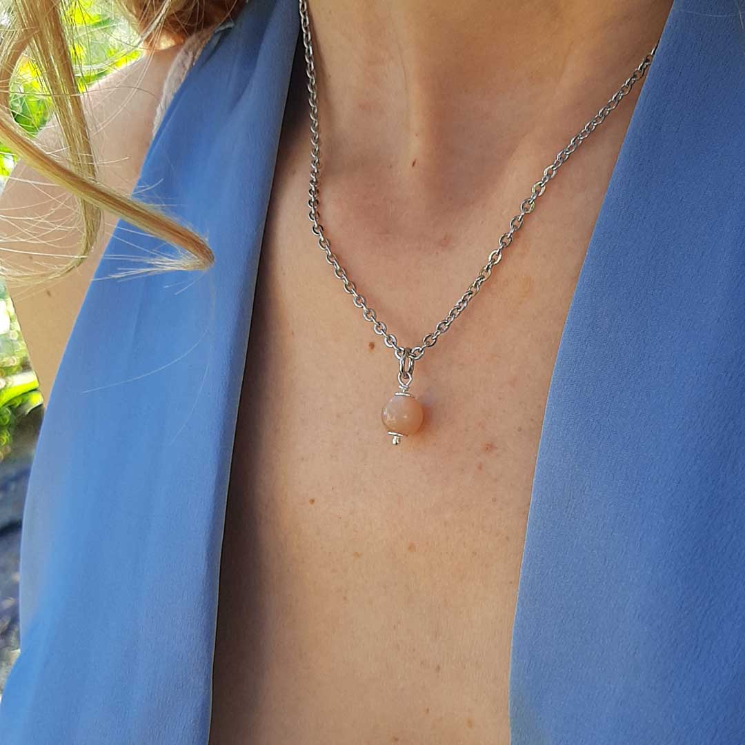 PIETRA DEL SOLE - Collana regolabile in acciaio inossidabile free nickel - Zen Home