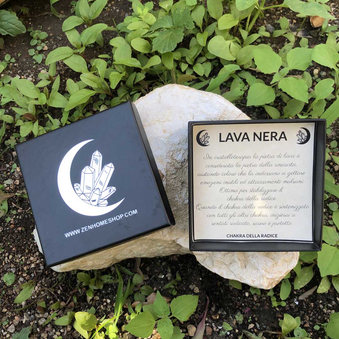 PIETRA LAVA - Orecchini in acciaio inossidabile free nickel - Zen Home