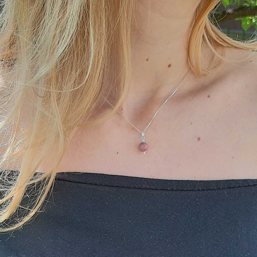 RODONITE - Collana in argento 925 - Zen Home