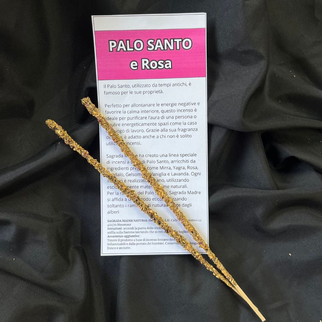 2 Stick di Incenso Naturale Palo Santo e Rosa - Zen Home