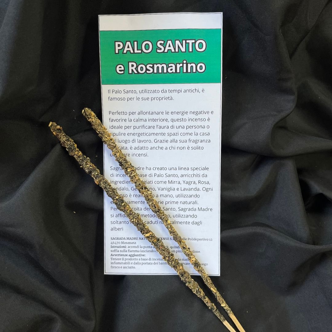 2 Stick di Incenso Naturale Palo Santo e Rosmarino - Zen Home