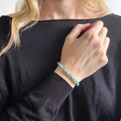 Bracciale Amazzonite, Avventurina e Angelite – Armonia, Fortuna & Intuizione