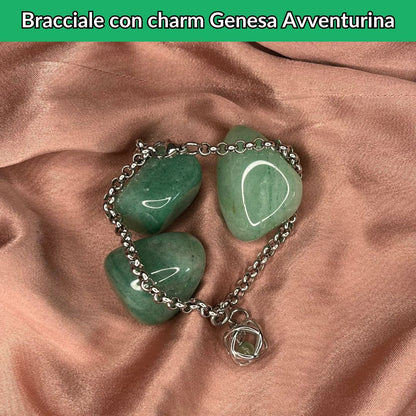Bracciale con charm genesa in acciaio inossidabile