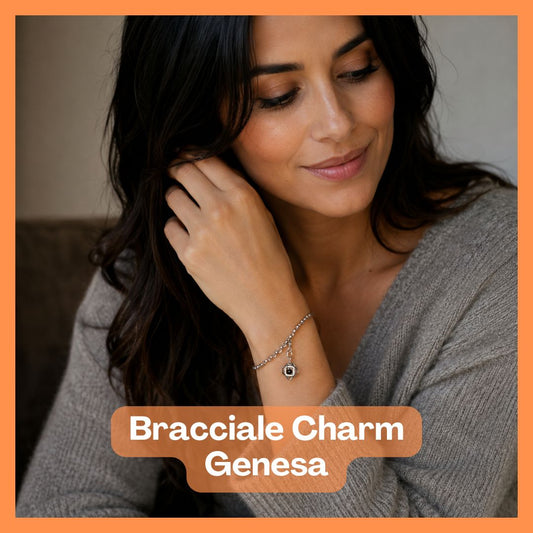 Bracciale con charm genesa in acciaio inossidabile