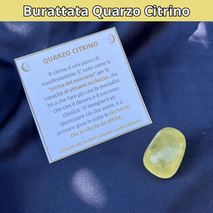 Burattata Quarzo Citrino - Pietra naturale