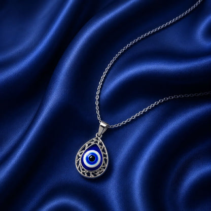 Collana Occhio Turco Regolabile – Acciaio Inossidabile