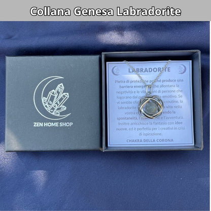 Collana ciondolo Genesa Labradorite - Acciaio Inox