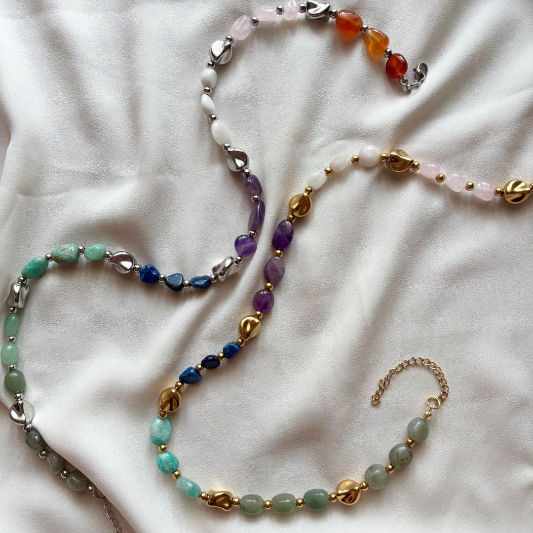 Collana Luce Arcobaleno con Pietre Naturali