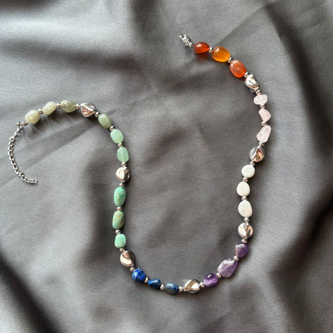 Collana Luce Arcobaleno con Pietre Naturali