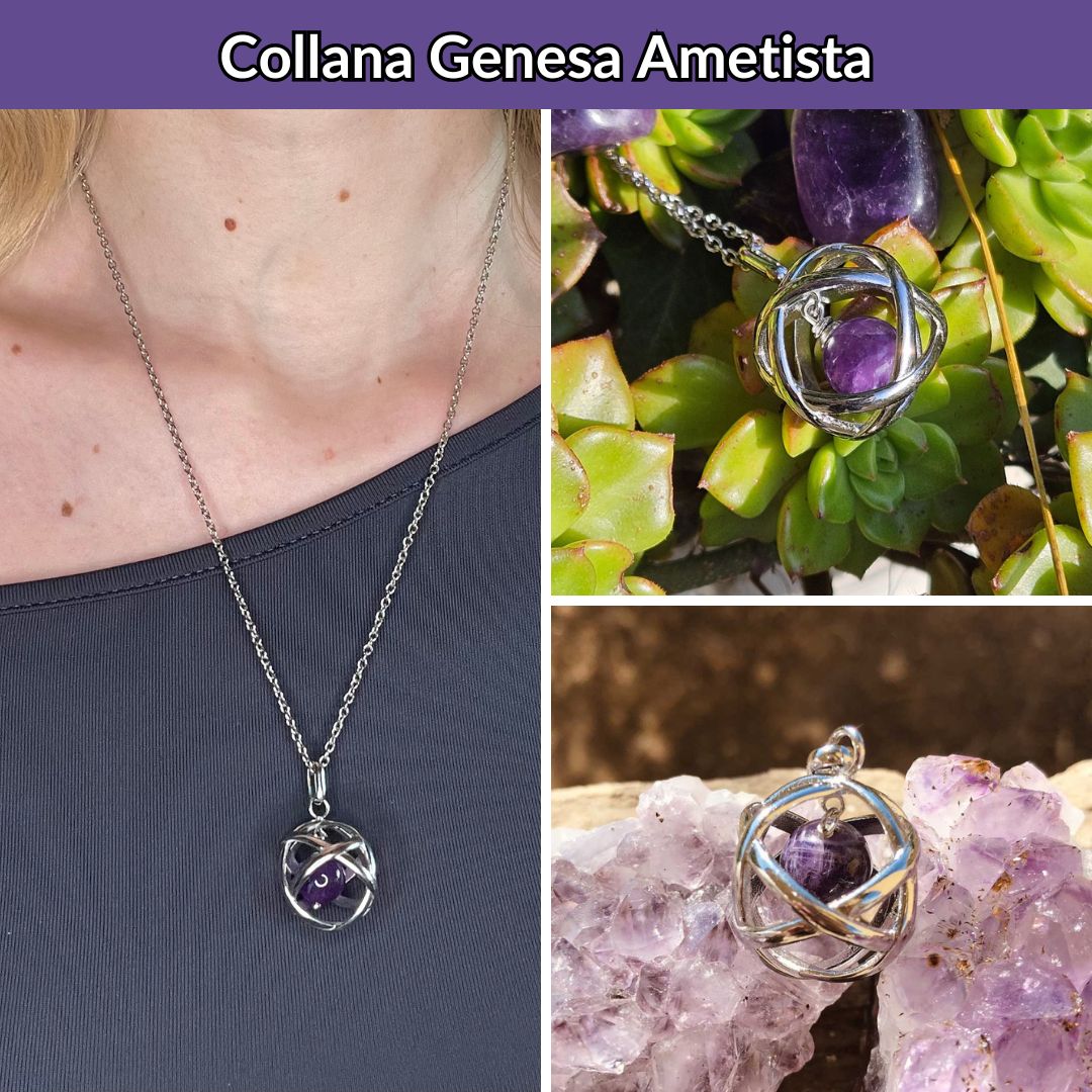 Set collane genesa con pietra naturale