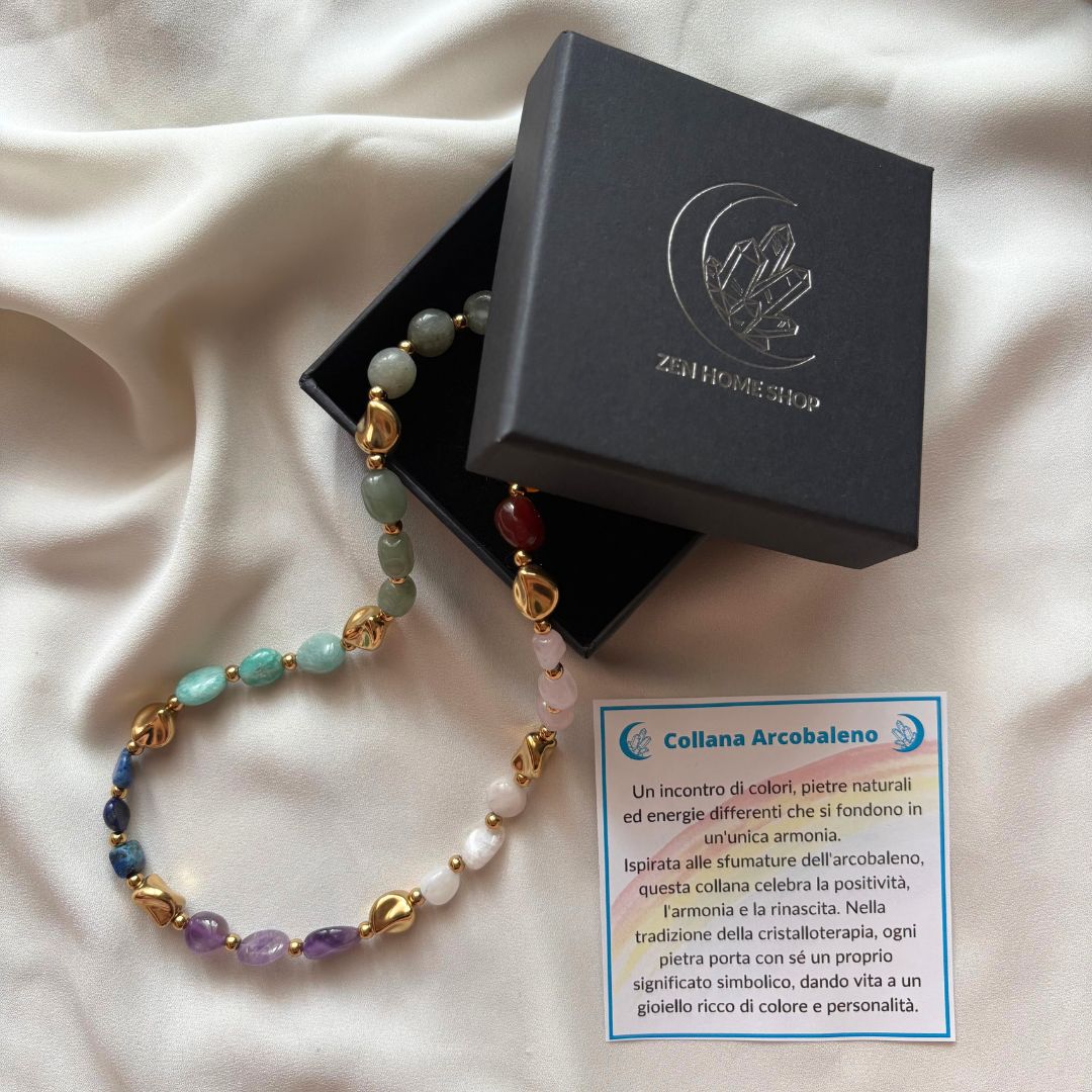 Collana Luce Arcobaleno con Pietre Naturali