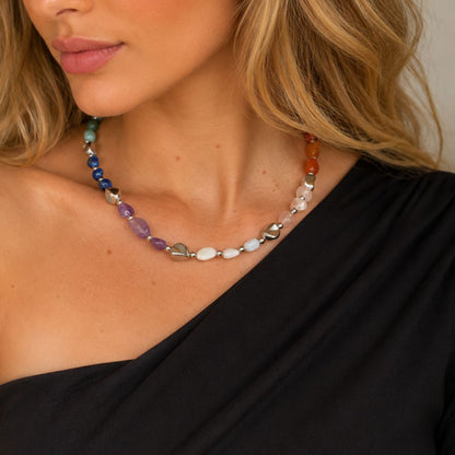 Collana Luce Arcobaleno con Pietre Naturali
