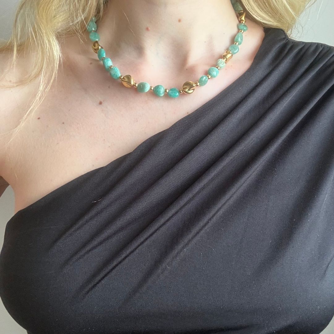 Collana Luce Pietra Naturale Amazzonite
