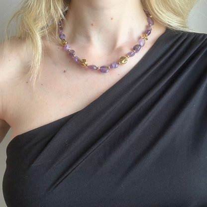 Collana Luce Pietra Naturale Ametista