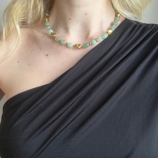 Collana Luce Pietra Naturale Avventurina