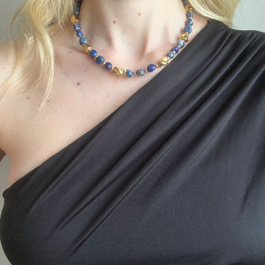 Collana Luce Pietra Naturale Lapislazzuli