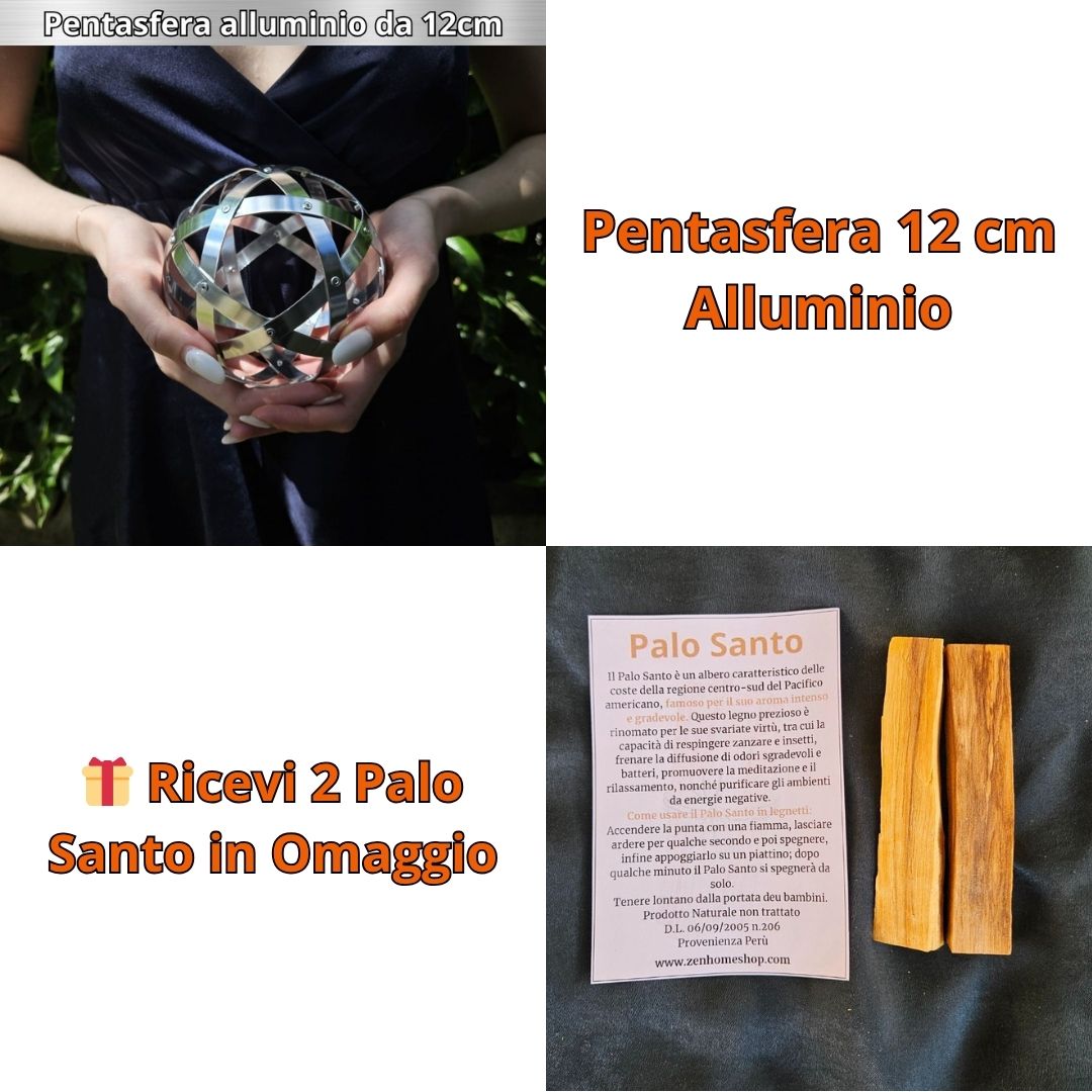 Pentasfera in rame e alluminio misura 12 cm 16cm e 24cm