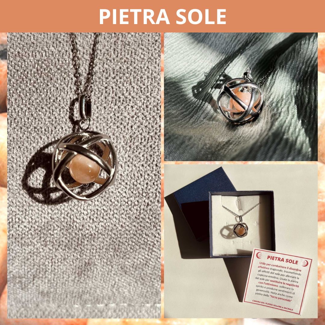 Collana con ciondolo Genesa Con Pietra Naturale