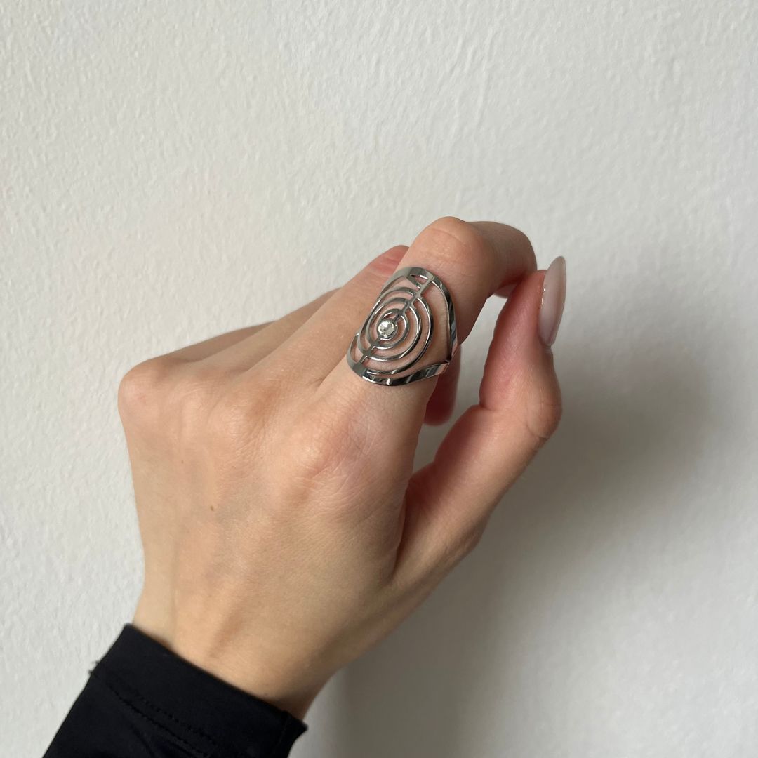 Anello in Acciaio Inossidabile con Simbolo Choku Rei - Zen Home