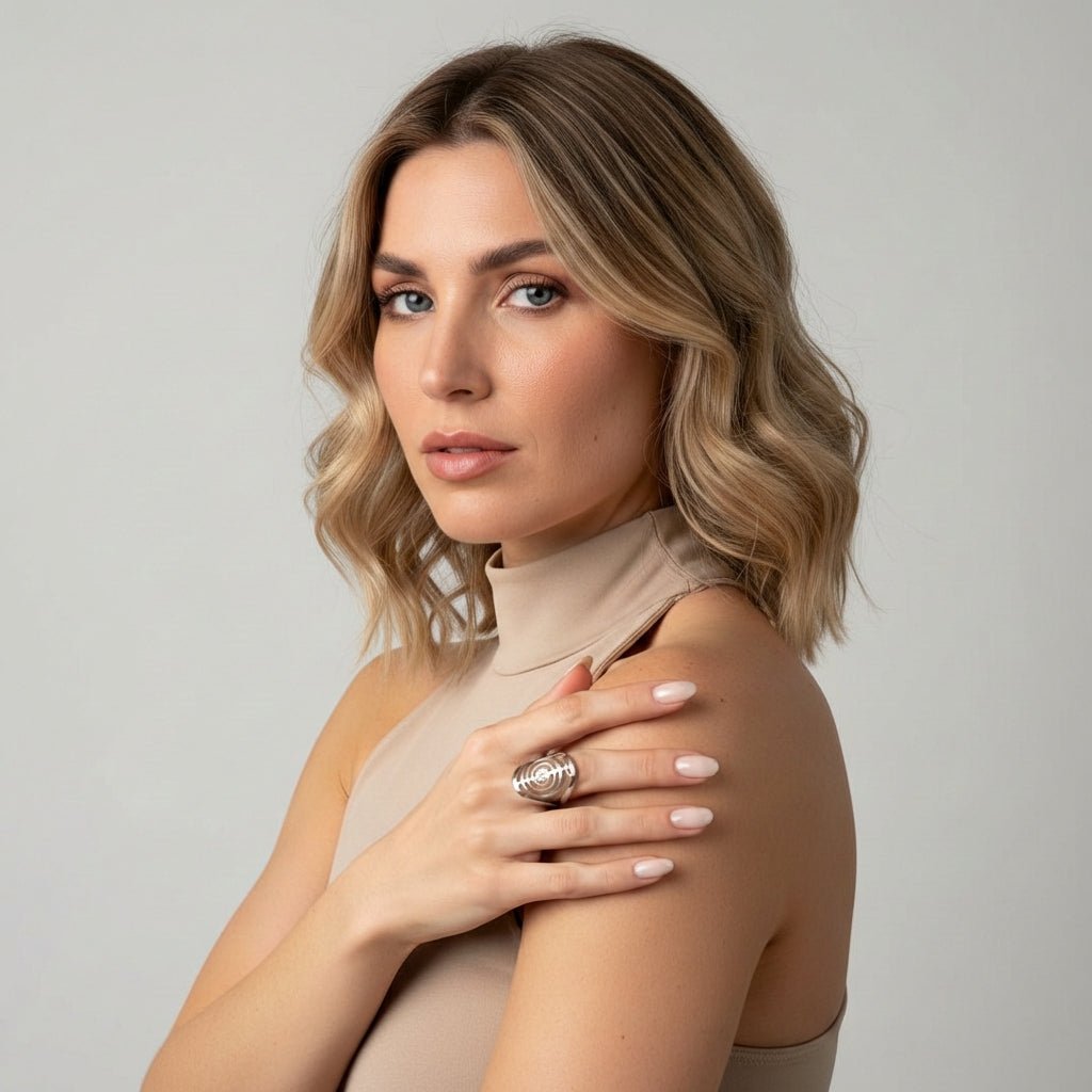 Anello in Acciaio Inossidabile con Simbolo Choku Rei - Zen Home