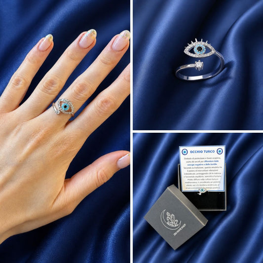 Anello Occhio Turco Regolabile – Acciaio Inossidabile - Zen Home